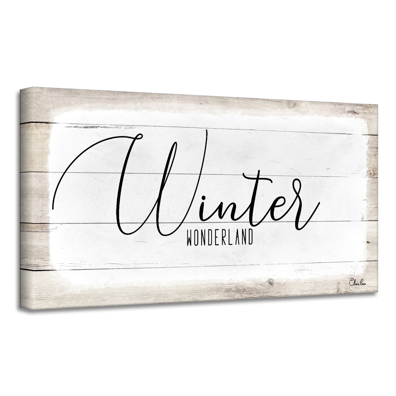 Crafted Creations Winter Wonderland Rectangular Canvas Wall Art - 8" x 16"
